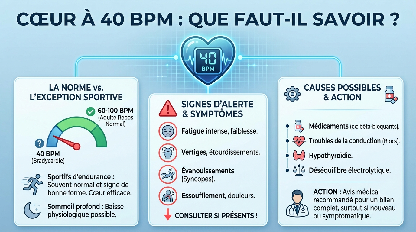 Risques associés à un cœur à 40 pulsations