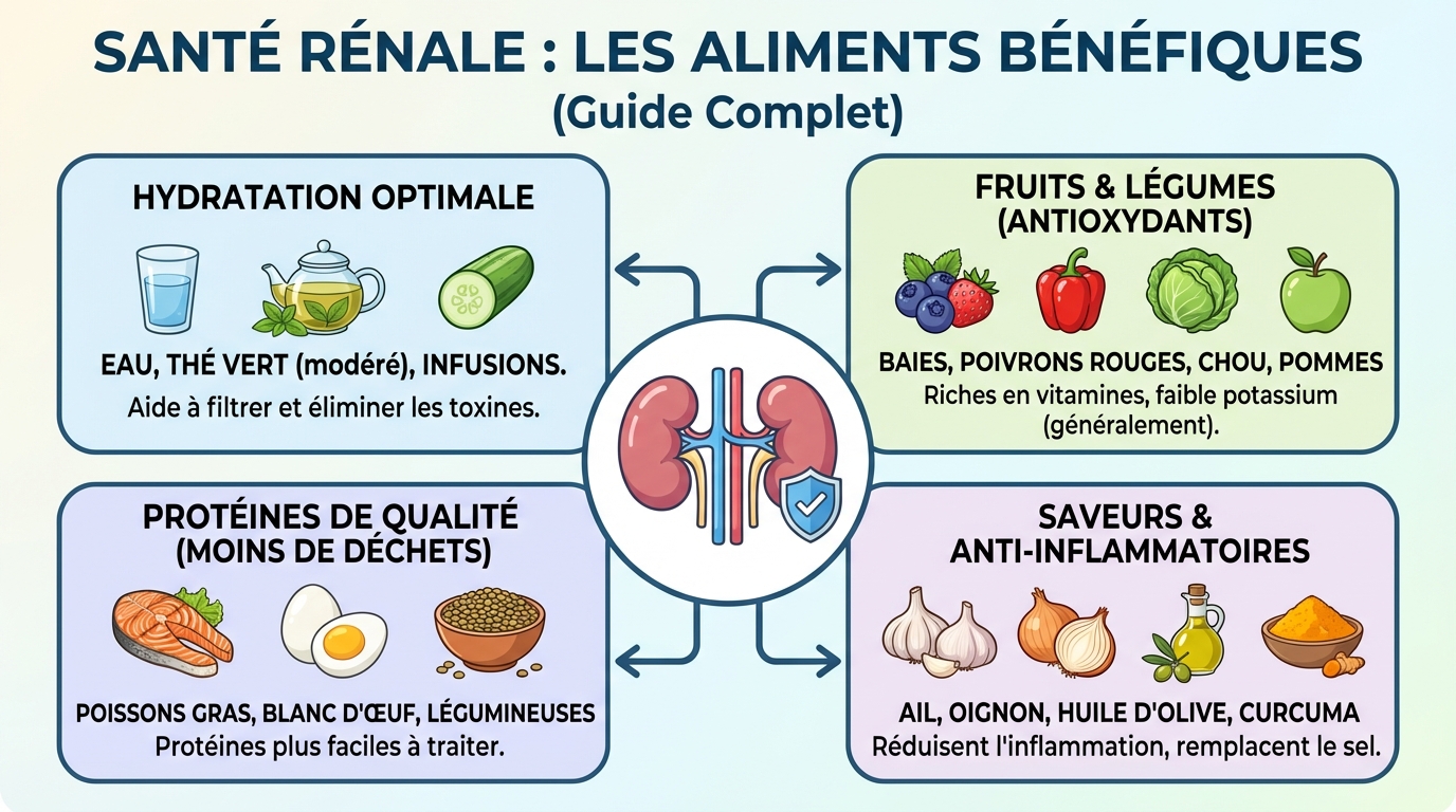 Conseils pour une alimentation favorable aux reins