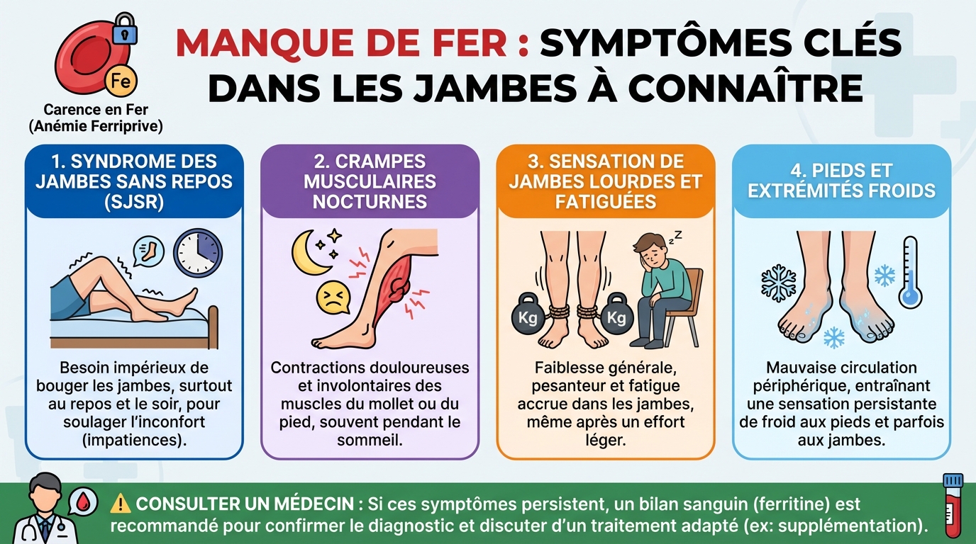 Symptômes dans les jambes