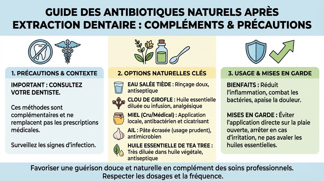 Antibiotique naturel après extraction dentaire : guide complet 1 Conseils pour une guérison optimale