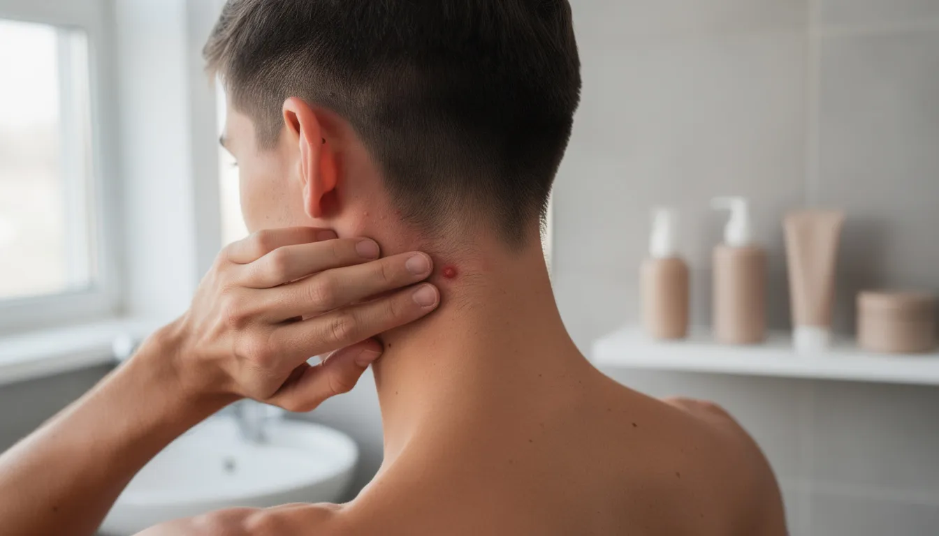 Bouton derrière la nuque qui gratte : causes et solutions