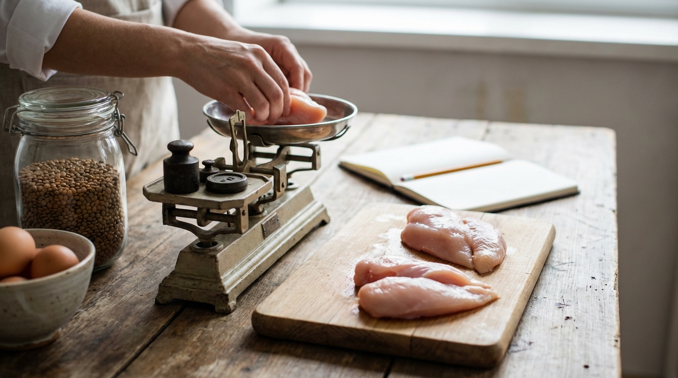 Combien de protéines dans 100 g de poulet ?