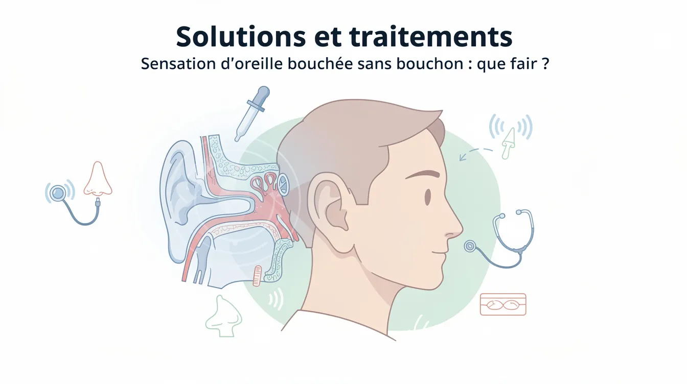Sensation d'oreille bouchée sans bouchon : que faire ? 1 Solutions et traitements